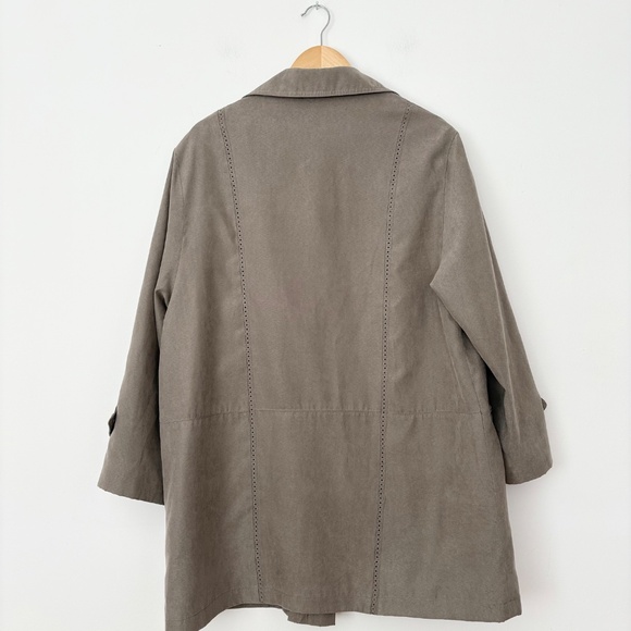 Vintage faux suede trench coat - Picture 8 of 8